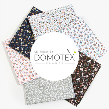 [원단패키지] 도모텍스 프랑스 수입원단 퀼트 인형 꽃무늬 면원단 옵션5 6종 -30x37cm ESH3787 (set)