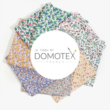[원단패키지] 도모텍스 프랑스 수입원단 퀼트 인형 꽃무늬 면원단 옵션4 8종 -30x37cm (set)
