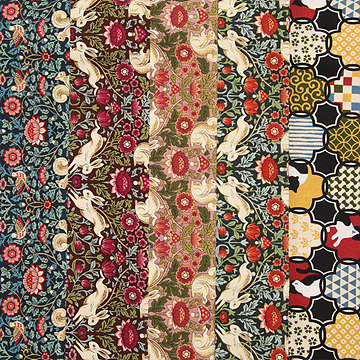 [원단패키지] 코스모 일본 수입원단 꽃무늬 면원단 5종 - 45cmX26cm (set)