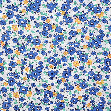 [로버트카프만] 미국 수입원단 퀼트천 꽃무늬 면원단 - 블루 (1/2Yd)
