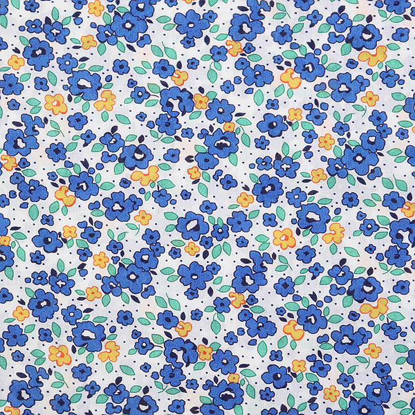 퀼트의시작은? 엔조이퀼트와 함께,[로버트카프만] 미국 수입원단 퀼트천 꽃무늬 면원단 - 블루