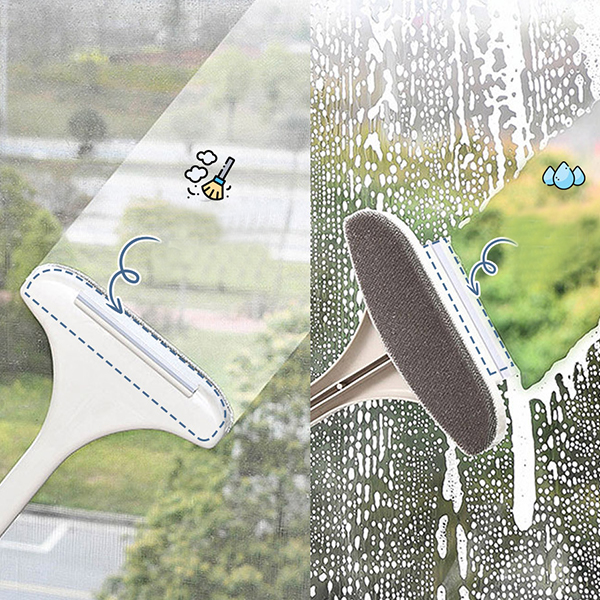 [생활용품] 방충망 청소솔 유리창 청소 브러쉬 겸용 2in1