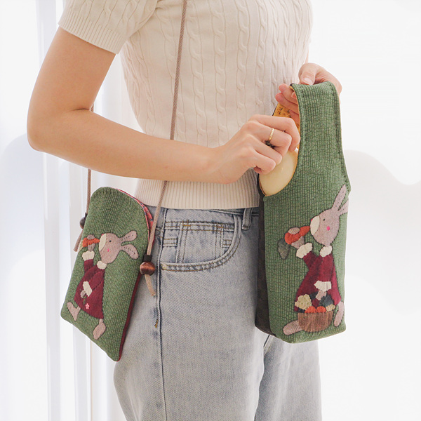 [퀼트 초보자용] 퀼트패키지 가방 - 캐롯 시즌2 (에코백 & 핸폰가방) - 그린