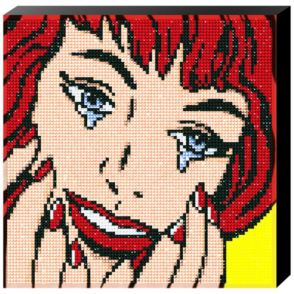 [생활용품2] DIY 비즈 보석십자수 인테리어 액자 팝아트 행복한 눈물 - 25x25cm