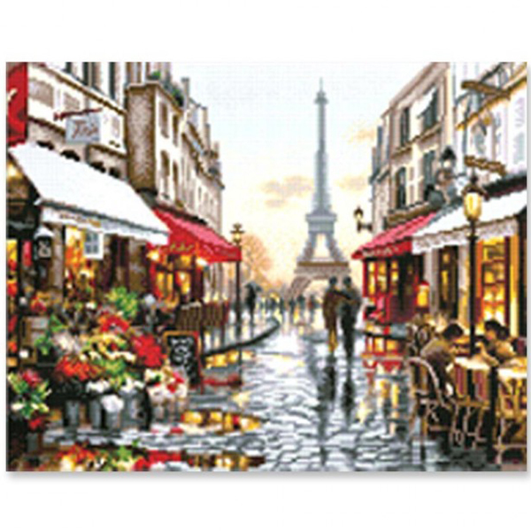 [생활용품2] DIY 비즈 보석십자수 인테리어 풍경 늦은 오후의 파리 - 50x40cm