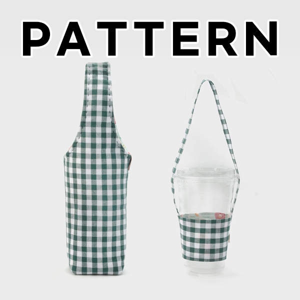 [바이핸즈] 퀼트도안 - 체크 텀블러백 & 캐리어(그린)