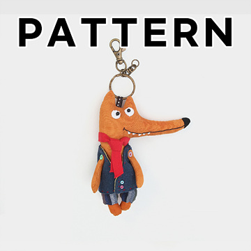 [바이핸즈] 퀼트도안 - 여우야~ 키링 (개)