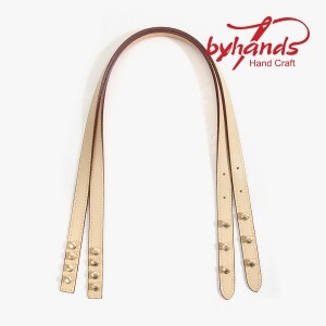 내추럴 고급 통가죽 리벳장식 비대칭 버클 숄더핸들(61cm) 32-6115 ※ (개)