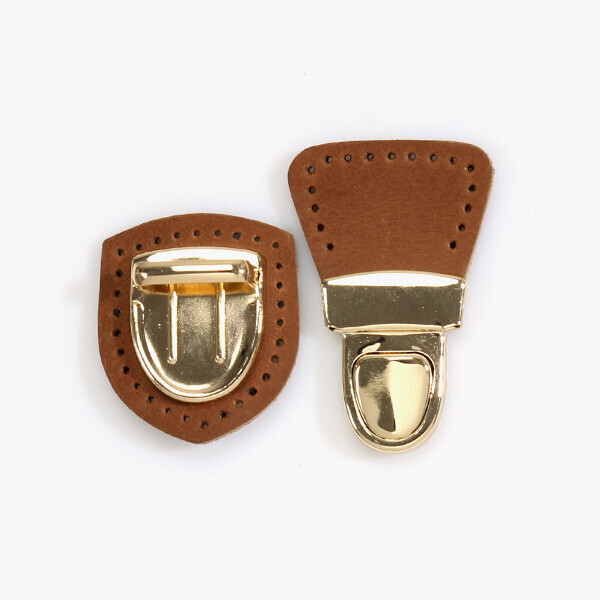 바이핸즈 럭셔리 골드 청동 통가죽 가방후크 가방잠금장치 부자재 12-0407 ※