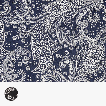 [세븐베리] 일본 수입원단 60수 퀼트천 페이즐리 론 면원단 - 4230-D1 ☆ (1/2Yd)