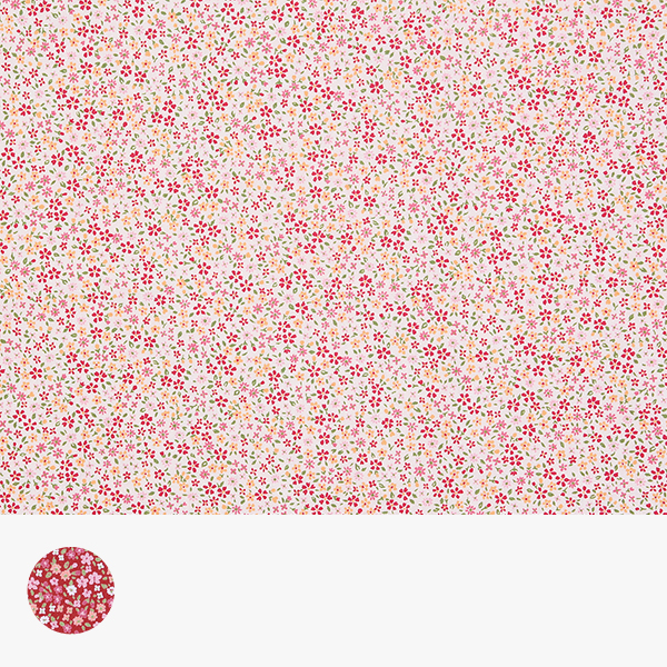 퀼트의시작은? 엔조이퀼트와 함께,[세븐베리] 일본 수입원단 꽃무늬 퀼트천 플라워 면원단 - 6110-D6