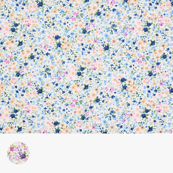 퀼트의시작은? 엔조이퀼트와 함께,[세븐베리] 일본 수입원단 꽃무늬 퀼트천 플라워 면원단 - 6116-D1