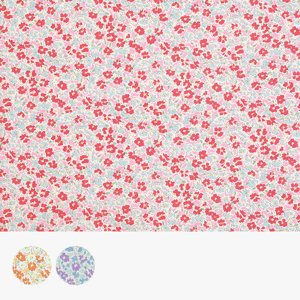 퀼트의시작은? 엔조이퀼트와 함께,[세븐베리] 일본 수입원단 꽃무늬 퀼트천 플라워 면원단 - 6116-D2