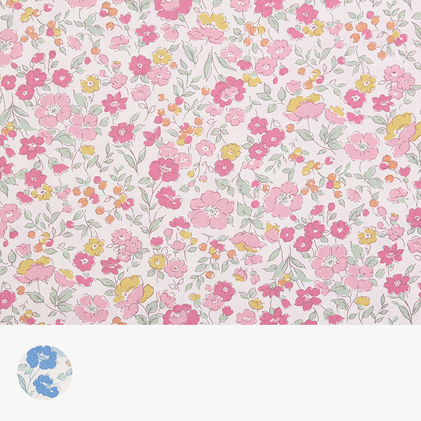 퀼트의시작은? 엔조이퀼트와 함께,[세븐베리] 일본 수입원단 꽃무늬 퀼트천 플라워 면원단 - 6116-D4