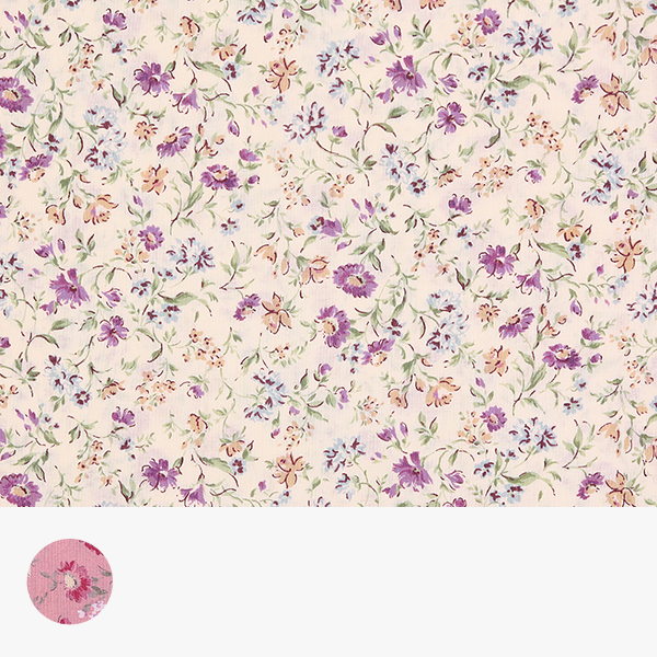 퀼트의시작은? 엔조이퀼트와 함께,[세븐베리] 일본 수입원단 60수 꽃무늬 퀼트천 플라워 론 면원단 - 6117-D4
