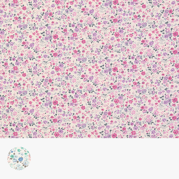 [세븐베리] 일본 수입원단 꽃무늬 퀼트천 플라워 면원단 - 6163-D3 ☆