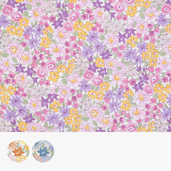 퀼트의시작은? 엔조이퀼트와 함께,[세븐베리] 일본 수입원단 꽃무늬 퀼트천 플라워 면원단 - 6163-D6