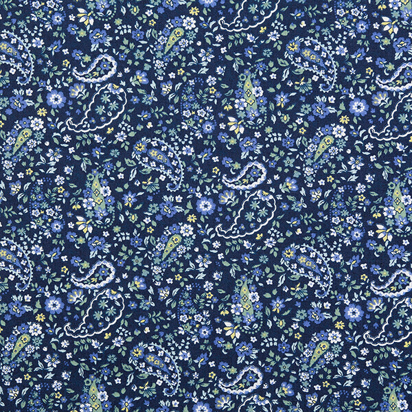 퀼트의시작은? 엔조이퀼트와 함께,[세븐베리] 일본 수입원단 꽃무늬 퀼트천 페이즐리 면원단 - 83053-D1