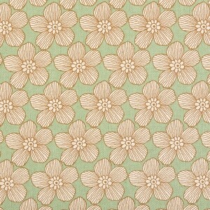 [세븐베리] 일본 수입원단 빈티지 캔버스 린넨천 꽃무늬 면원단 - 850404-D1 (1/2Yd)