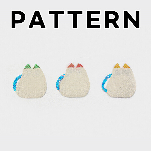 [바이핸즈] 퀼트도안 - 야옹이 티매트 (3개 세트)