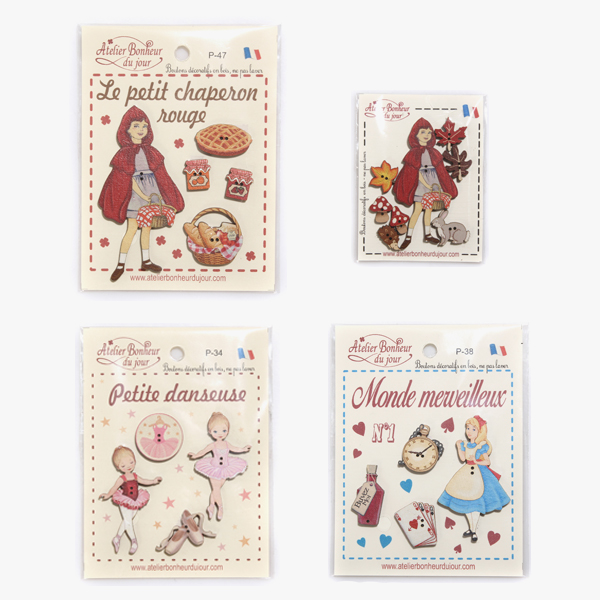 수입 나무 엔틱 고급단추 단추부자재 - 소녀단추 ※