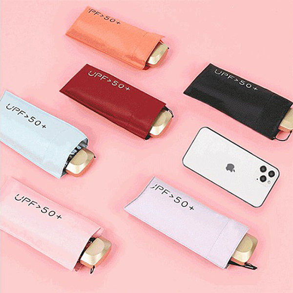 [생활용품] 초경량 포켓 미니 양우산 5단 접이식 수동 우산 UV차단 양산 ☆