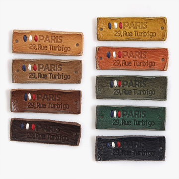 핸드메이드라벨 직사각형프랑스 가죽라벨 가방부자재(전색상 세트) (개)