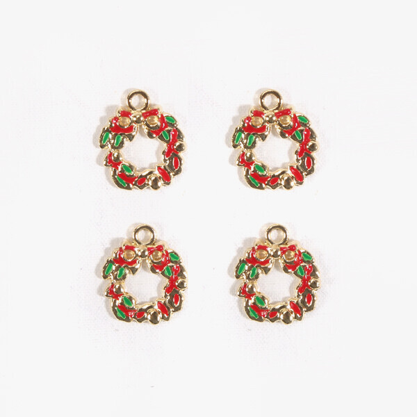 [장식부자재] 크리스마스 장식 리스2 4개 1SET