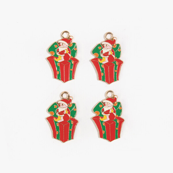 [장식부자재] 크리스마스 장식 선물산타2 4개 1SET