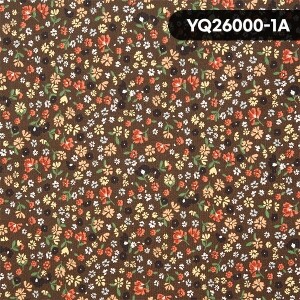 [코카] 레트로 플라워 코듀로이 기모(융) 프린트원단 - YQ26000-1 (1/2Yd)