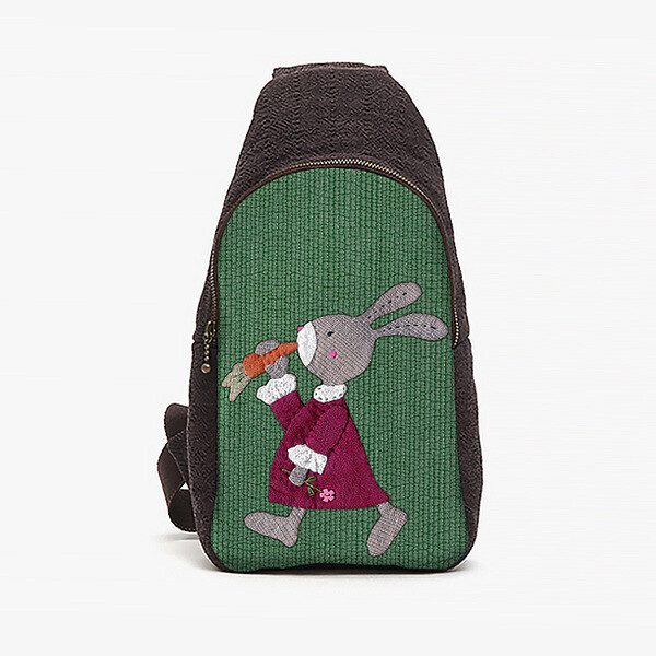 [퀼트 초보자용] 퀼트패키지 가방 - 캐롯 슬링백 (그린)