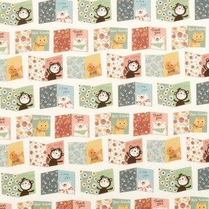 친환경 오코텍스인증 항균항염원단 20수 DTP원단 - 애니멀카드 (1/2Yd)
