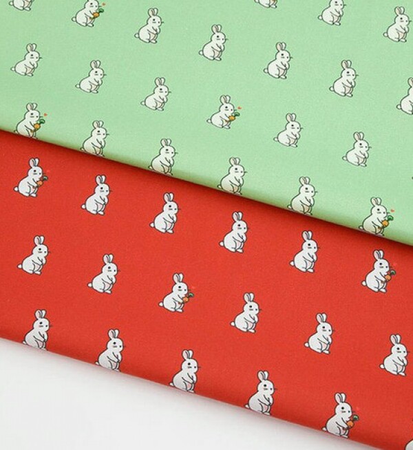 퀼트의시작은? 엔조이퀼트와 함께,친환경 오코텍스인증 항균항염원단 20수 DTP원단 - 뉴이어토끼 ☆