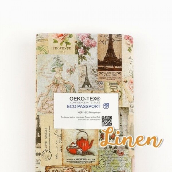 오코텍스인증 DTP 대폭 린넨원단 - 파리지앵