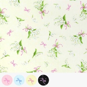 [코스모] 미모사 리틀 플라워 프린트원단 - AP4187-16 ☆ (1/2Yd)