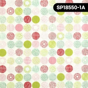 [코스모] 심플랜드 서클 시팅 프린트원단 - SP1855-1 (1/2Yd)