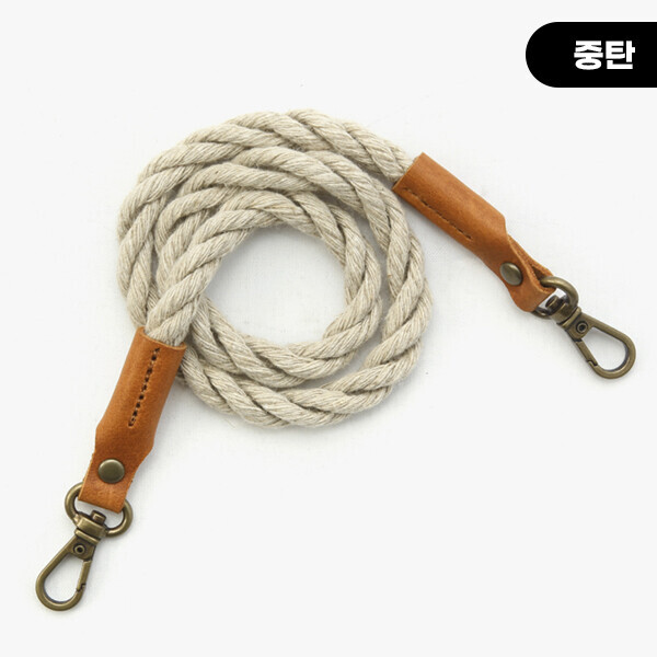 퀼트의시작은? 엔조이퀼트와 함께,[가방부자재] 레페 리투아니아 린넨 로프 가죽핸들(56cm) ※