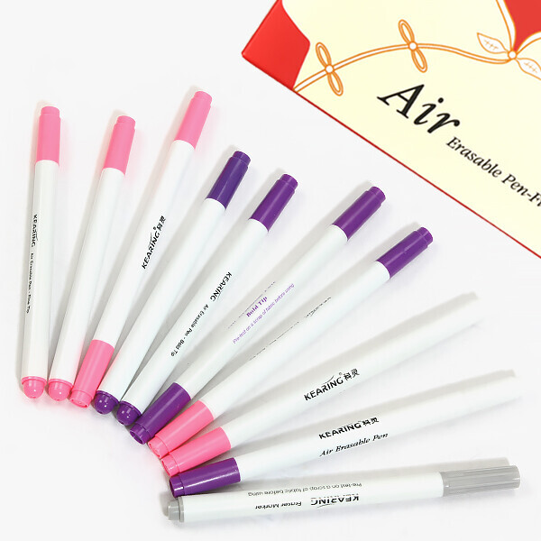 퀼트의시작은? 엔조이퀼트와 함께,[키링] 기화펜 저절로 사라지는 펜 핑크 바이올렛 듀얼팁 양면 0.5mm, 1mm 지우개펜
