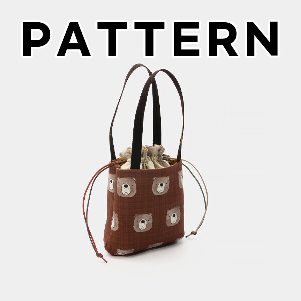 [바이핸즈] 퀼트도안 - 곰탱이 조리개 에코백