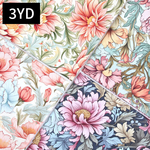 [바이핸즈] DTP 로맨틱 빅 플라워 시리즈 3YD - D13 ☆