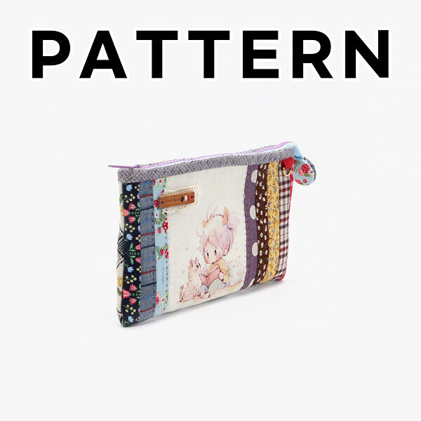 [바이핸즈] 퀼트도안 - 명랑소녀 필통 겸 파우치