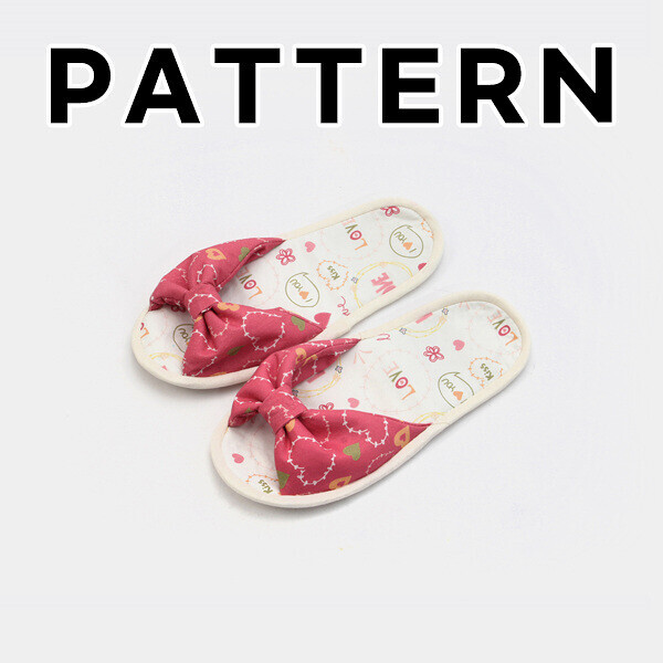 [바이핸즈] 퀼트도안 - 러브핑크 슬리퍼
