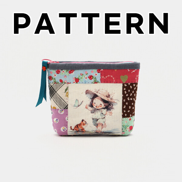 [바이핸즈] 퀼트도안 - 명랑소녀 파우치