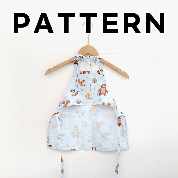 [바이핸즈] 퀼트도안 - 꼬마 요리사 앞치마 세트 (블루)