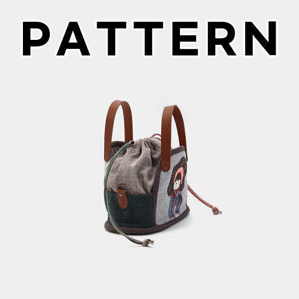 [바이핸즈] 퀼트도안 - 뽀글소녀 미니 스트링백