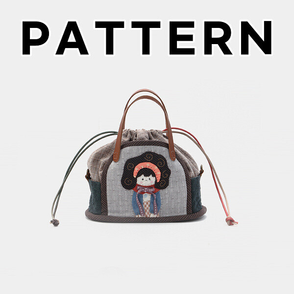 [바이핸즈] 퀼트도안 - 뽀글소녀 미니 스트링백