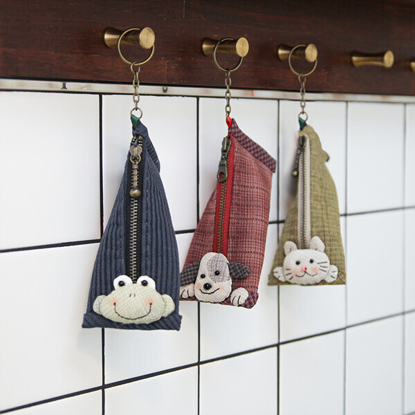 [바이핸즈] 퀼트패키지 소품 - 개구리 필통 & 고양이 케이스