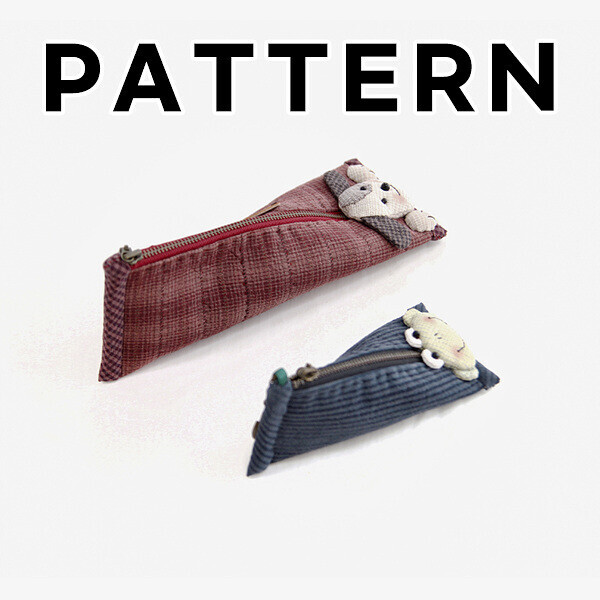 [바이핸즈] 퀼트도안 - 강아지 필통 & 개구리 케이스