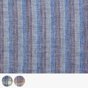[수입원단] 스트라이프 빈티지 체크 대폭 퓨어 린넨원단 ☆ (1/2Yd)