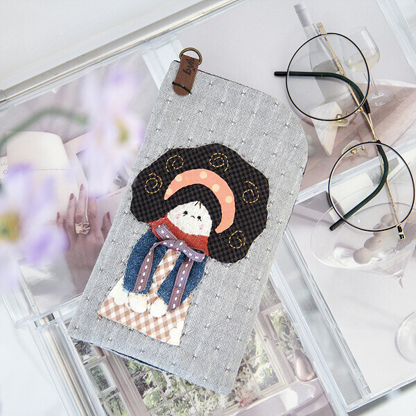 [바이핸즈] 퀼트패키지 소품 - 뽀글소녀 선글라스 케이스
